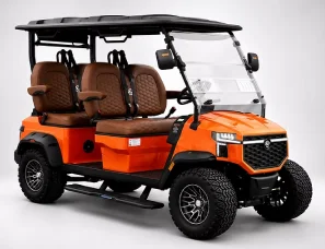 Orange BLP MOTOR ZEVO X golf cart